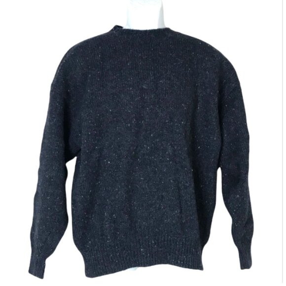 Vintage 90s COTTON TRADERS North Winds Shetland Wool Speckled Sweater Sz L Knit - Picture 1 of 4